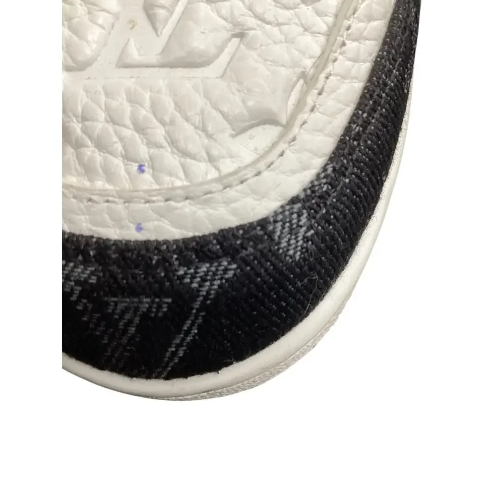 Louis Vuitton Shoes Women’s SZ 7 Iconic LV Trainers Monogram Denim & Leather B&W